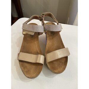 NAOT Womens Leather Comfort Platform‎ Wedge Sandals shoes Size 41 US 10 Israel